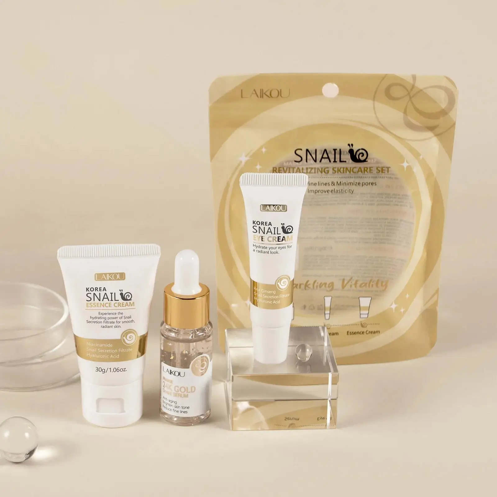 24K Gold Snail Repair Serum Ey - огляд і ціна Luxury Gold Skincare
