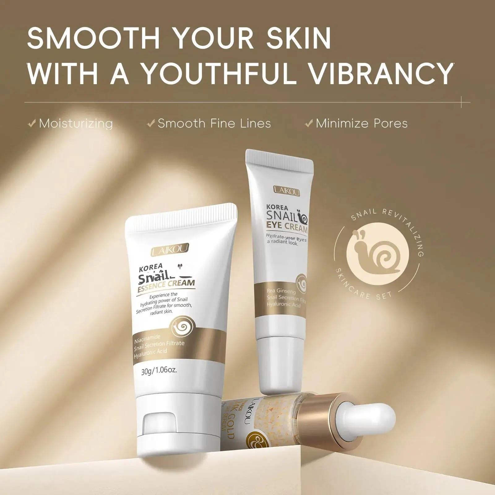 24K Gold Snail Repair Serum Ey - огляд і ціна Luxury Gold Skincare