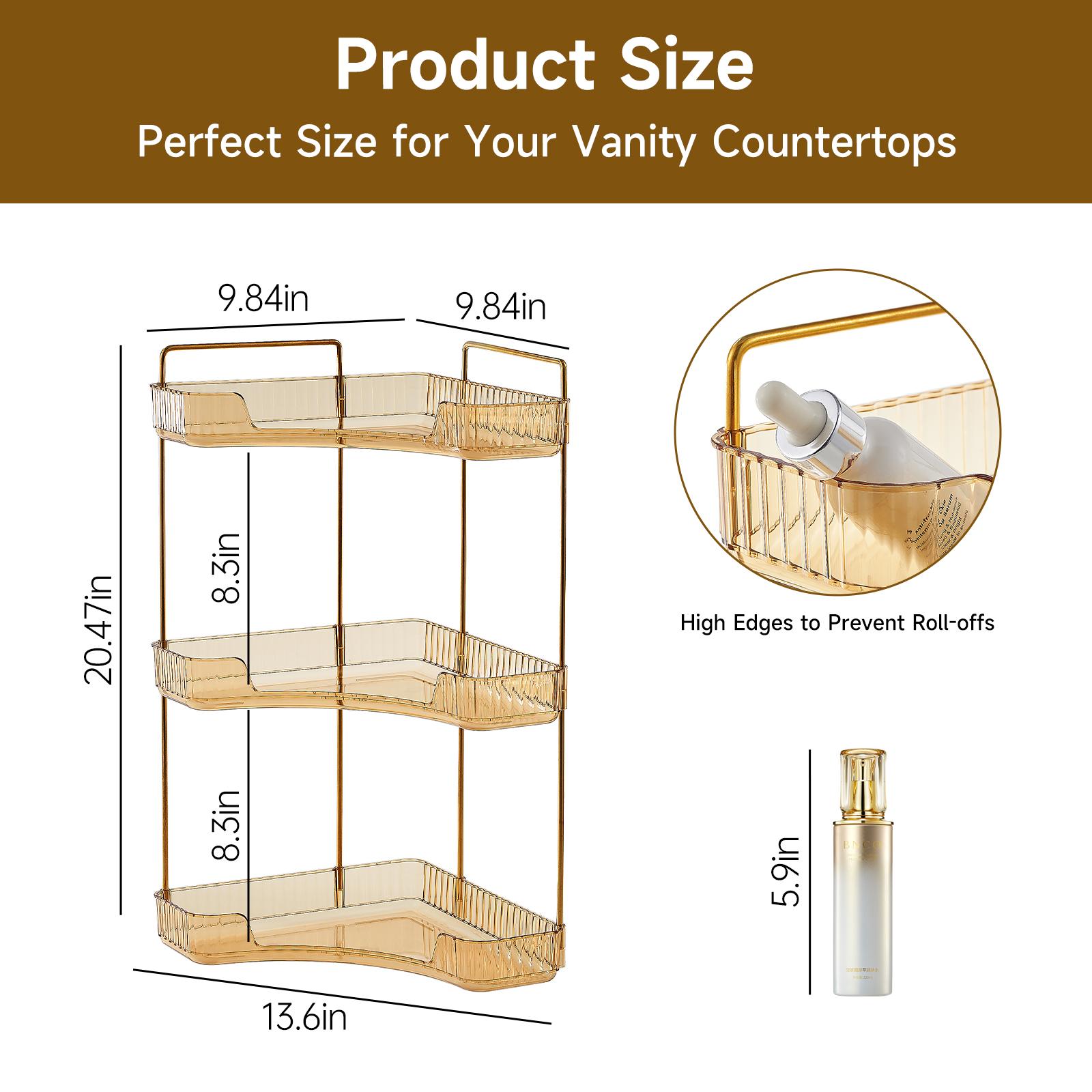 3 Tier Clear Bathroom Organize - огляд і ціна Luxury Gold Skincare