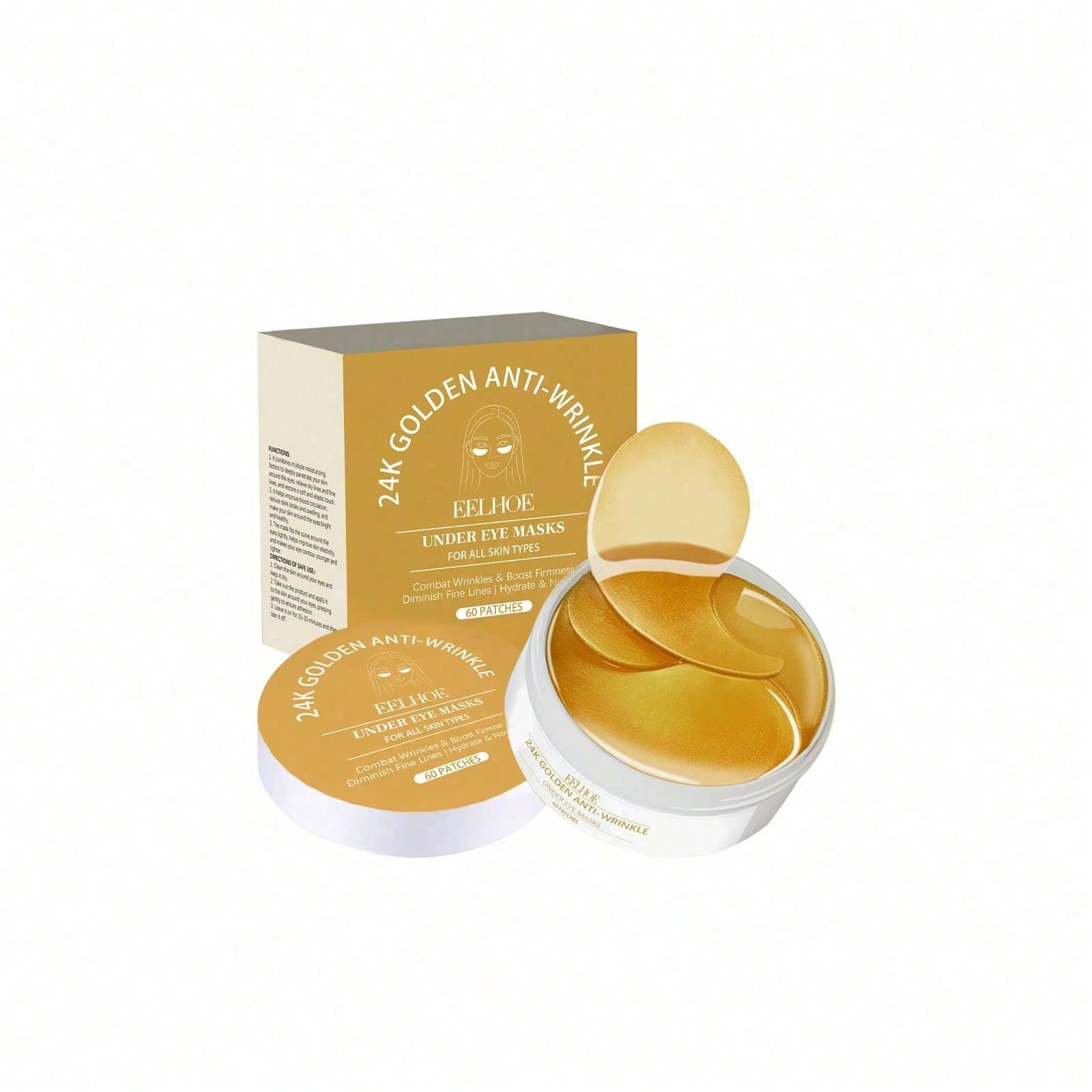 24K Gold Eye Mask, 60 Count Lu - огляд і ціна Luxury Gold Skincare