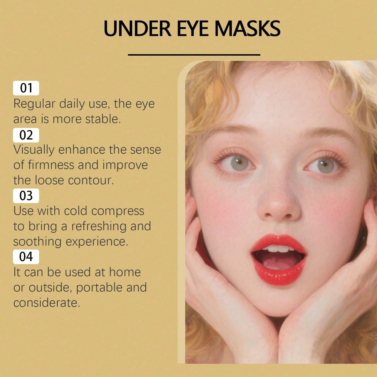 24K Gold Eye Mask, 60 Count Lu - огляд і ціна Luxury Gold Skincare